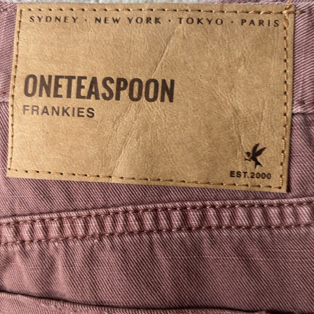 One Teaspoon Frankie Nutmeg Jean Shorts High-Rise - Picture 4 of 4